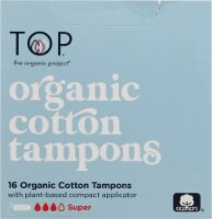 TOP Super Absorbency Organic Cotton Tampons