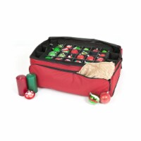 IRIS USA 60 Qt. 2 Pack Ornament Storage Box with Hinged Lid and Dividers,  Clear/Red, 2 units - Kroger