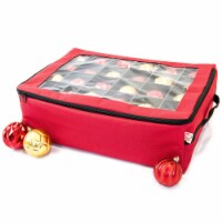 Northlight 2-Tray Red Christmas Ornament Storage Bag - Holds up to 48 Ornaments