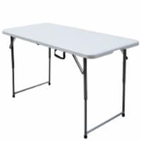 Plastic Development Group 4 Foot Fold In Half Folding Banquet Table, White