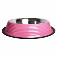 JoJo Modern Pets Eco-friendly Non Skid Ribbed Cat & Dog Bowl (Pink) - 24 oz