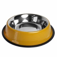JoJo Modern Pets Eco-friendly Non Skid Ribbed Cat & Dog Bowl (Golden Yellow) - 24 oz