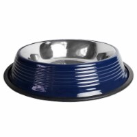 JoJo Modern Pets Eco-friendly Non Skid Ribbed Cat & Dog Bowl (Poseidon Blue) - 8 oz