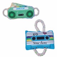 JoJo Modern Pets Cassette Tape And Boombox Plush Dog Chew Toys