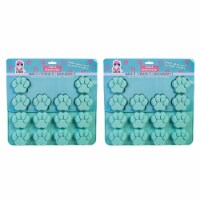 JoJo Modern Pets Paw Print 3 in 1 Silicone Baking Treat Tray (2-Pack)