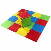 BalanceFrom 9 Color Extra Thick Interlocking Puzzle Foam Exercise Play Mats, 36