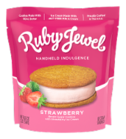 Ruby Jewel® Brown Sugar Cookie Strawberry Ice Cream Sandwich Perspective: Main