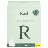 Rael Organic Cotton Cover Regular Pads with Leak Locker
