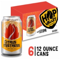 Hop Valley Citrus Mistress IPA Cans Perspective: Main
