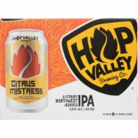 Hop Valley Citrus Mistress IPA Cans Perspective: Main