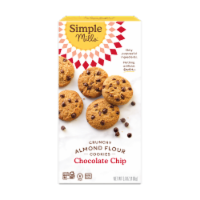 Simple Mills® Crunchy Chocolate Chip Almond Flour Cookies Perspective: Main