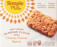Simple Mills® Chunky Peanut Butter Almond Flour Bars Perspective: Main