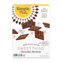 Simple Mills® Seed & Nut Flour Chocolate Brownie Sweet Thins® Cookies Perspective: Main