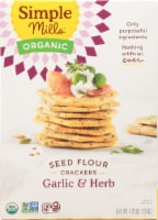 Simple Mills Organic Seed Flour Crackers - Garlic & Herb