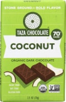 Taza Chocolate Coconut Organic Dark Chocolate Bar