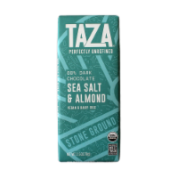 Taza Chocolate Organic Sea Salt & Almond Organic Stone Ground Dark Chocolate Bar