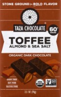 Taza Chocolate® Organic Toffee Almond & Sea Salt Stone Ground Dark Chocolate Bar