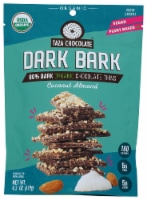 Taza Chocolate Dark Bark Coconut Almond Organic Dark Chocolate Thins