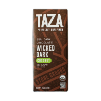 Taza Chocolate® Wicked Dark with Toasted Coconut Organic Dark Chocolate Bar