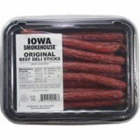 Iowa Smokehouse & Preferred Wholesale 253857 13 oz Original Flavor Beef Deli Sticks - Pack of