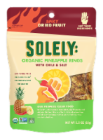 Soley® Chili & Salt Organic Dried Pineapple Rings Perspective: Main