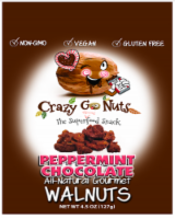 Crazy Go Nuts All-Natural Peppermint Chocolate Gourmet Walnuts Perspective: Main