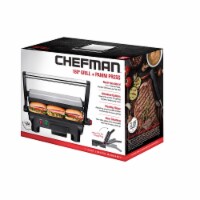 Chefman Grill and Panini Press - Black/Silver