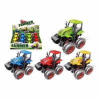 Diamond Visions 6061610 Pull-Back Plastic Farm Tractor Toy - Assorted - Pack of 12