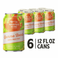 Warped Wing Gamma Bomb IPA Craft Beer 6-Pack Cans Perspective: Main