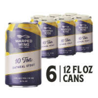 Warped Wing 10 Ton Oatmeal Stout Craft Beer 6-Pack Cans Perspective: Main