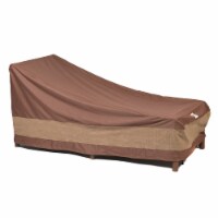 Duck Covers UCE803032 80 in. Duck Covers Ultimate Patio Chaise Lounge Cover - Mocha Cappuccin