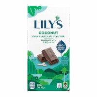 LILY'S Coconut Dark Chocolate Style No Sugar Added Sweets Bar