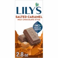 LILY'S Salted Caramel Flavored Milk Chocolate Style No Sugar Added Sweets Bar