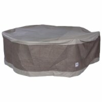 Duck Covers LTR07676 76 in. Duck Covers Elegant Round Patio Table with Chairs Cover - Swiss C