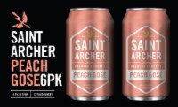 Saint Archer Brewing Company Peach Gose Ale Beer Perspective: Main