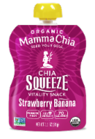 Mamma Chia® Organic Chia Squeeze Strawberry Banana Vitality Snack