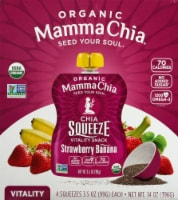 Mamma Chia Vitality Strawberry Banana Chia Squeezes