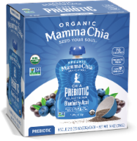 Mamma Chia® Organic Blueberry Acai Prebiotic Squeeze Snack Perspective: Main