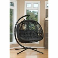 Flowerhouse FHPC100-BF Hanging Pumpkin Patio Loveseat, Butterfly Black