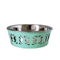 JoJo Modern Pets Stainless Steel Country Farmhouse Dog Bowl, RE Mint Green 16 oz