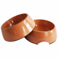JoJo Modern Pets Eco-friendly Bamboo Dog Bowl - Tawny Orange - 32 Oz (large)