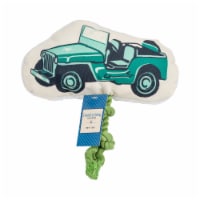 JoJo Modern Pets Retro Army Jeep Printed Plush Dog And Puppy Chew Toy