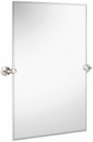 Hamilton Hills 20x30 Brushed Chrome Pivot Mirrors for Bathrooms