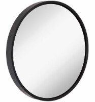Hamilton Hills 24  Black Circle Wall Mirror | Wooden Frame for Vanity & Living Room