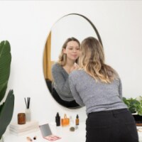Hamilton Hills 24 x36  Polished Silver Oval Mirror | Contemporary Classic Deep Set Design