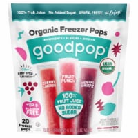 Goodpop Organic Frozen Pops, Orange, Cherry, and Grape