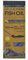 Wiley's Finest  Wild Alaskan Fish Oil Peak Omega-3 Liquid   Natural Lemon