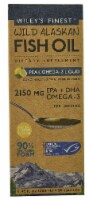 Wiley's Finest  Wild Alaskan Fish Oil Peak Omega-3 Liquid   Natural Lemon