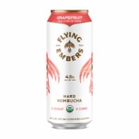 Flying Embers Grapefruit Thyme Hard Kombucha Single Can Perspective: Main
