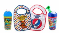 Grateful Dead Official license, BPA Free, Sippy & Straw Cup & 2 Bib Feeder Pack by Daphyl's